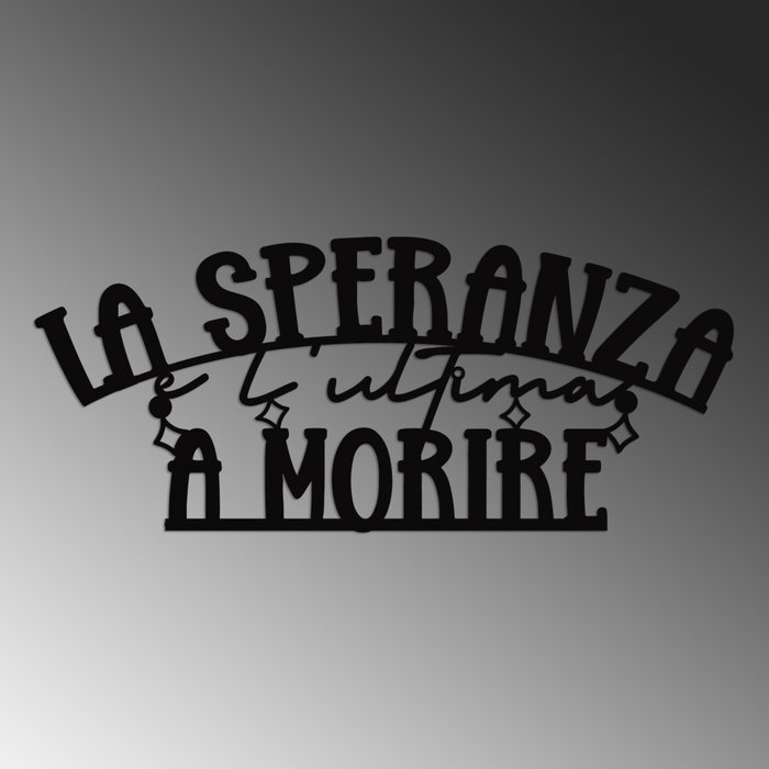 Wallity La Speranza 2 Accesorio decorativo de pared de metal Negro